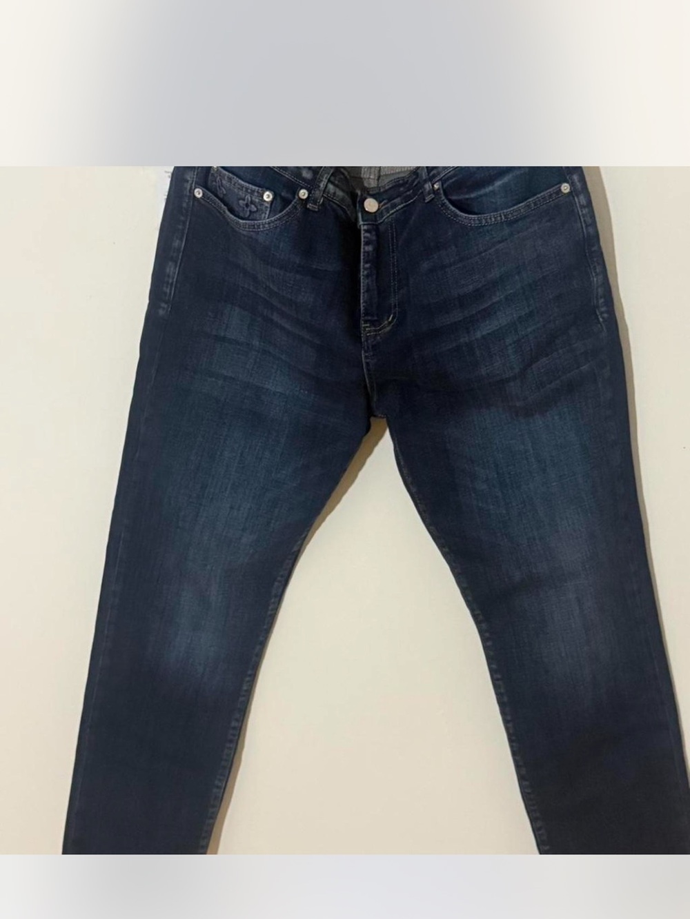 Dior Men’s Dark Blue Straight Jeans with Logo Pocket - Picture 5 of 7